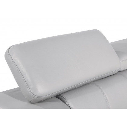 GUF 415 Sofa with Loveseat - Light Gray, Genuine Italian Leather