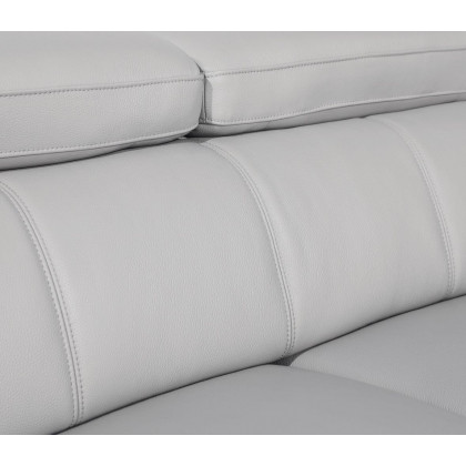 GUF 415 Sofa with Loveseat - Light Gray, Genuine Italian Leather