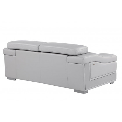 GUF 415 Sofa with Loveseat - Light Gray, Genuine Italian Leather