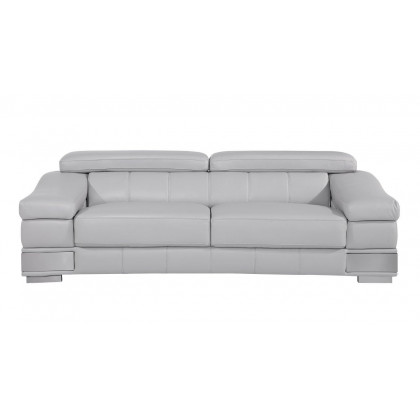 GUF 415 Sofa with Loveseat - Light Gray, Genuine Italian Leather