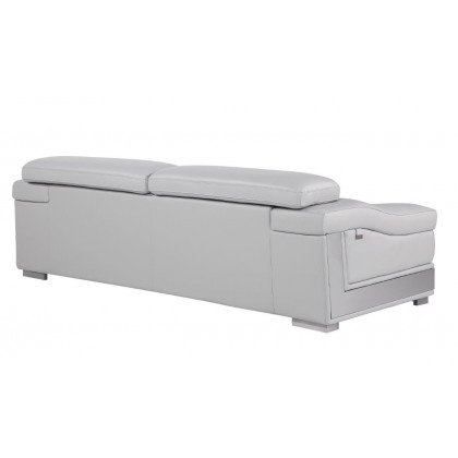 GUF 415 Sofa with Loveseat - Light Gray, Genuine Italian Leather