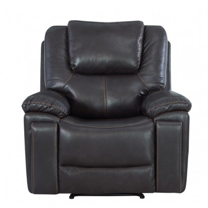 GUF 5108 Sofa Set with Console Loveseat - Brown, Leather Air/Match