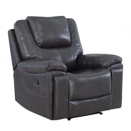GUF 5108 Sofa Set with Console Loveseat - Brown, Leather Air/Match