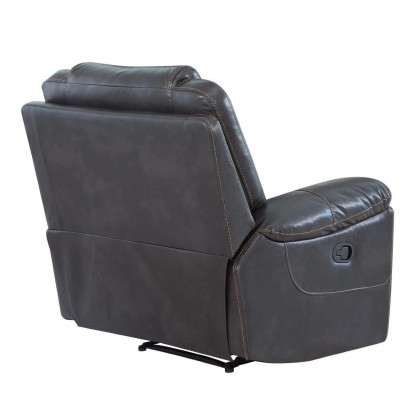 GUF 5108 Sofa Set with Console Loveseat - Brown, Leather Air/Match