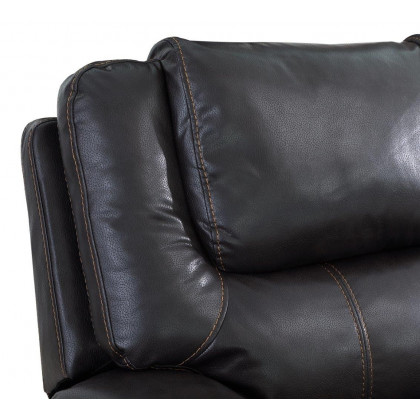 GUF 5108 Sofa and Console Loveseat - Brown, Leather Air/Match