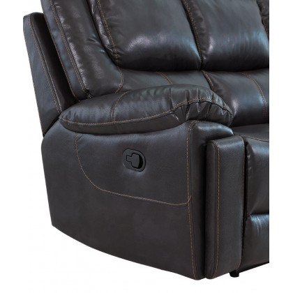GUF 5108 Sofa and Console Loveseat - Brown, Leather Air/Match
