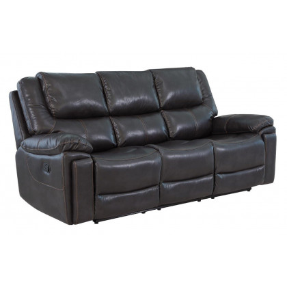 GUF 5108 Sofa and Console Loveseat - Brown, Leather Air/Match