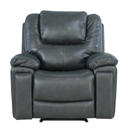 GUF 5108 Sofa Set with Console Loveseat - Gray, Leather Air/Match