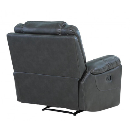 GUF 5108 Sofa Set with Console Loveseat - Gray, Leather Air/Match