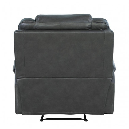 GUF 5108 Sofa Set with Console Loveseat - Gray, Leather Air/Match