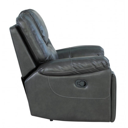 GUF 5108 Sofa Set with Console Loveseat - Gray, Leather Air/Match