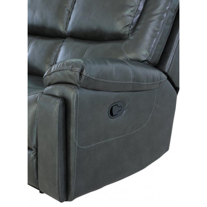 GUF 5108 Sofa and Console Loveseat - Gray, Leather Air/Match