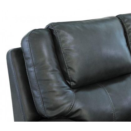 GUF 5108 Sofa and Console Loveseat - Gray, Leather Air/Match