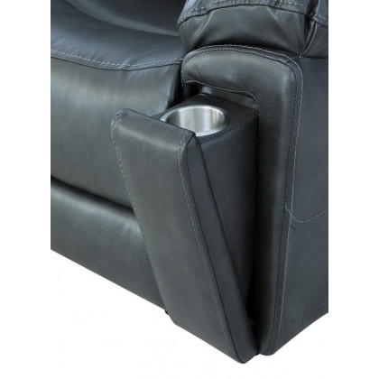 GUF 5108 Sofa Set with Console Loveseat - Gray, Leather Air/Match