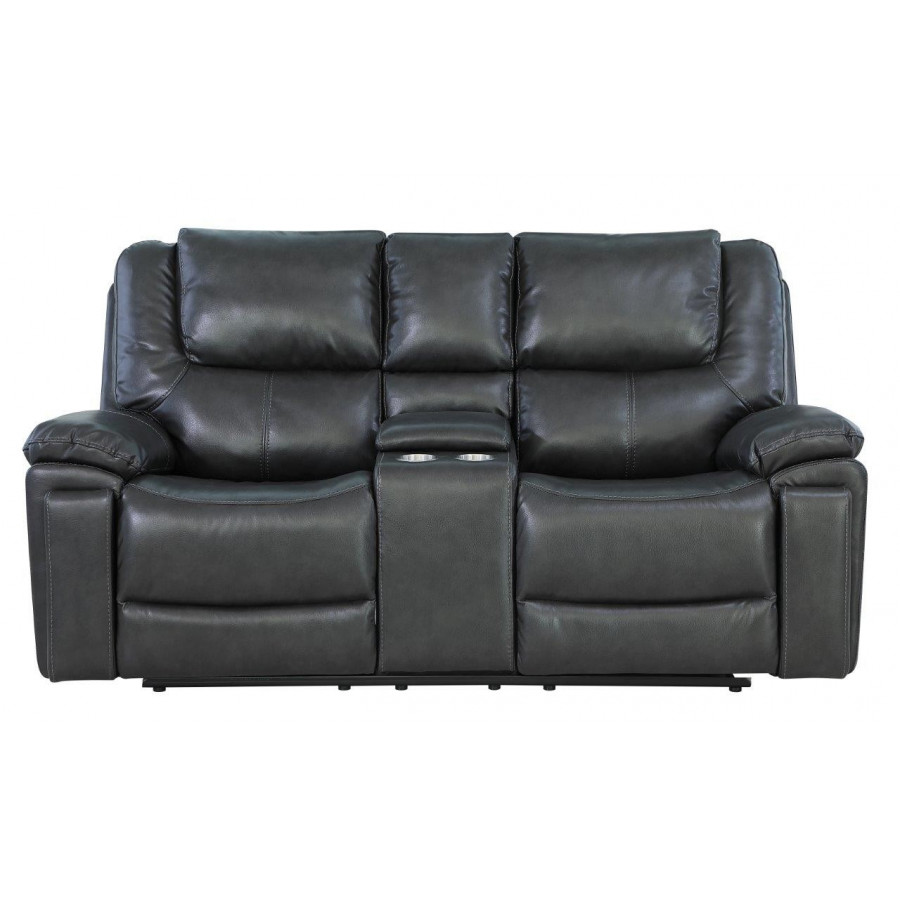 GUF 5108 Loveseat - Gray, Leather Air/Match