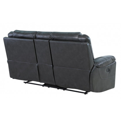 GUF 5108 Sofa and Console Loveseat - Gray, Leather Air/Match