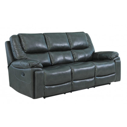 GUF 5108 Sofa and Console Loveseat - Gray, Leather Air/Match