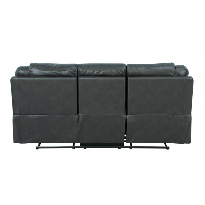 GUF 5108 Sofa and Console Loveseat - Gray, Leather Air/Match