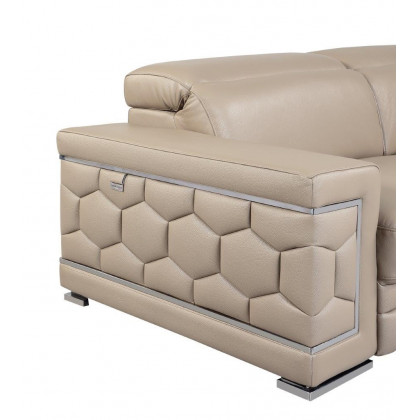 GUF 692 Sofa - Beige, Genuine Italian Leather