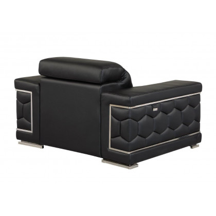 GUF 692 Sofa Set - Black, Genuine Italian Leather