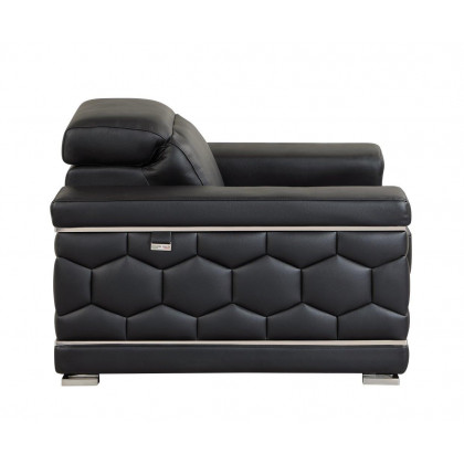 GUF 692 Sofa Set - Black, Genuine Italian Leather