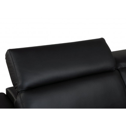 GUF 692 Sofa - Black, Genuine Italian Leather