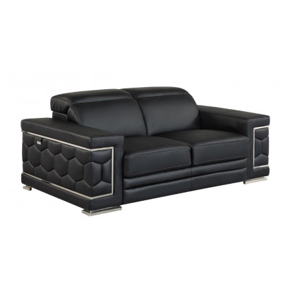 GUF 692 Sofa Set - Black, Genuine Italian Leather