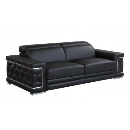GUF 692 Sofa Set - Black, Genuine Italian Leather
