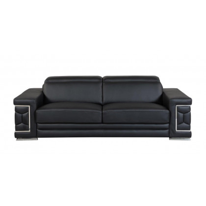 GUF 692 Sofa - Black, Genuine Italian Leather