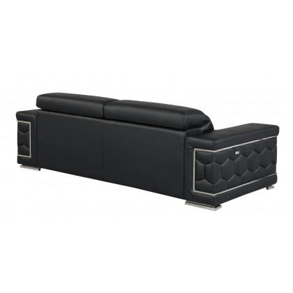 GUF 692 Sofa - Black, Genuine Italian Leather