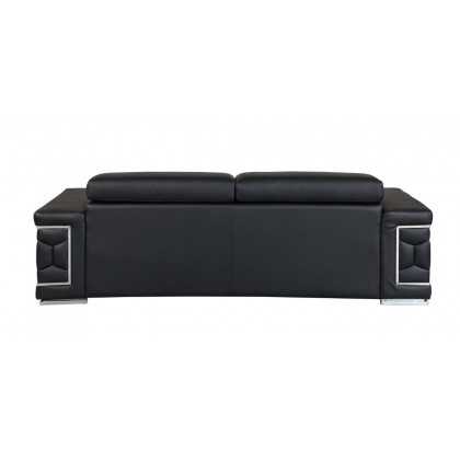 GUF 692 Sofa - Black, Genuine Italian Leather