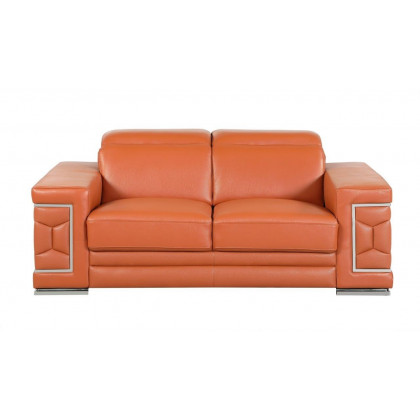 GUF 692 Loveseat - Camel, Genuine Italian Leather