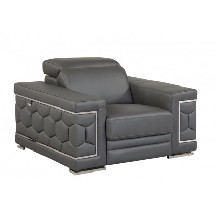 GUF 692 Sofa Set - Dark Gray, Genuine Italian Leather