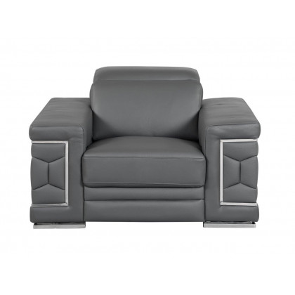 GUF 692 Sofa Set - Dark Gray, Genuine Italian Leather
