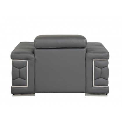 GUF 692 Sofa Set - Dark Gray, Genuine Italian Leather