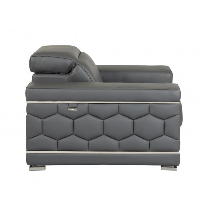 GUF 692 Sofa Set - Dark Gray, Genuine Italian Leather