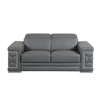 GUF 692 Loveseat - Dark Gray, Genuine Italian Leather
