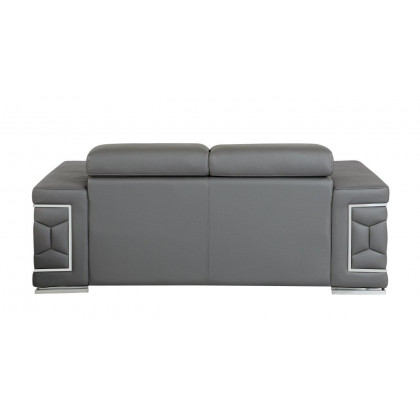 GUF 692 Loveseat - Dark Gray, Genuine Italian Leather