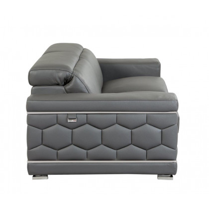 GUF 692 Loveseat - Dark Gray, Genuine Italian Leather