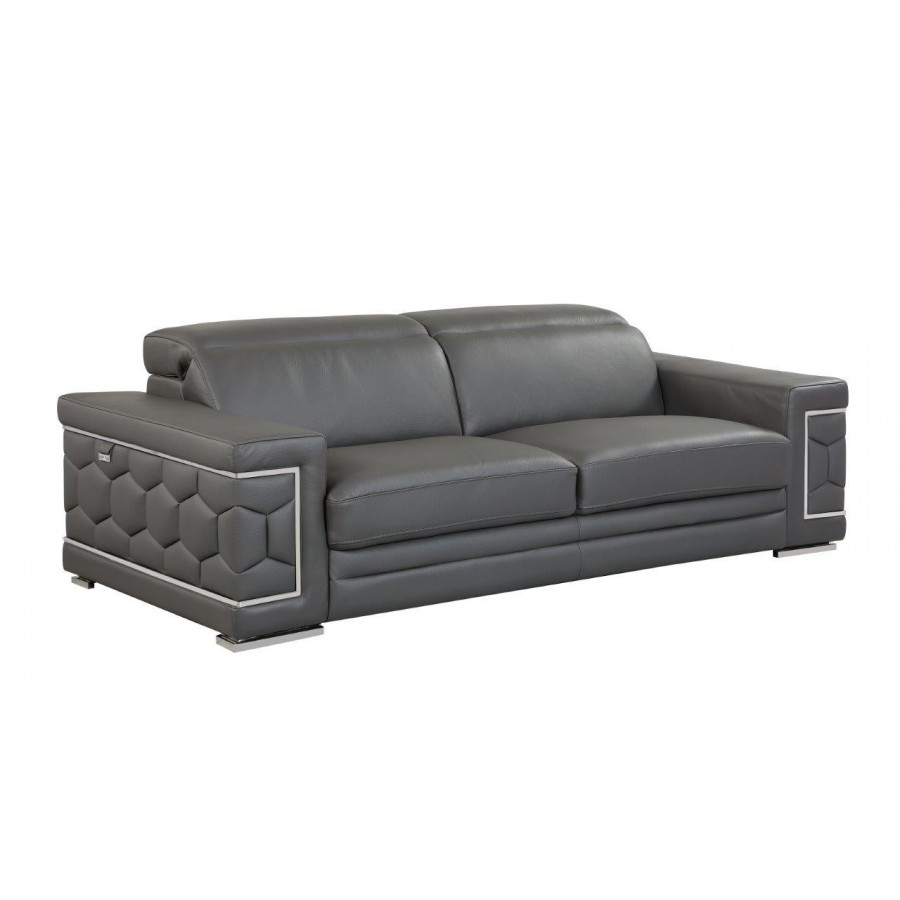 GUF 692 Sofa - Dark Gray, Genuine Italian Leather
