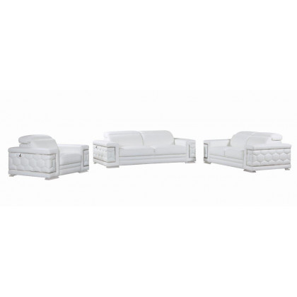 GUF 692 Sofa Set - White, Genuine Italian Leather