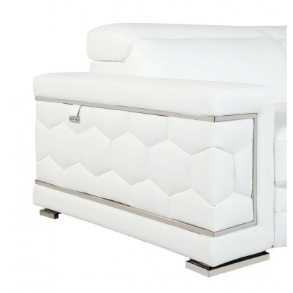 GUF 692 Sofa - White, Genuine Italian Leather
