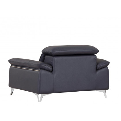 GUF 727 Armchair - Navy, Genuine Italian Leather