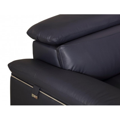 GUF 727 Sofa with Loveseat - Navy, Genuine Italian Leather