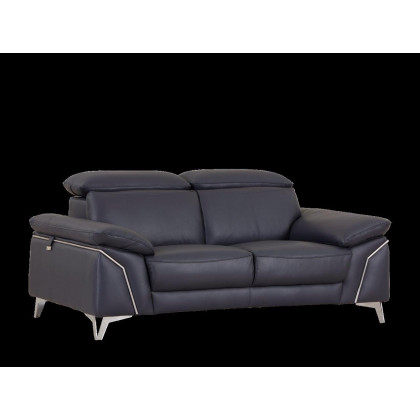 GUF 727 Sofa with Loveseat - Navy, Genuine Italian Leather