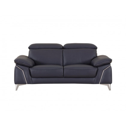 GUF 727 Sofa with Loveseat - Navy, Genuine Italian Leather