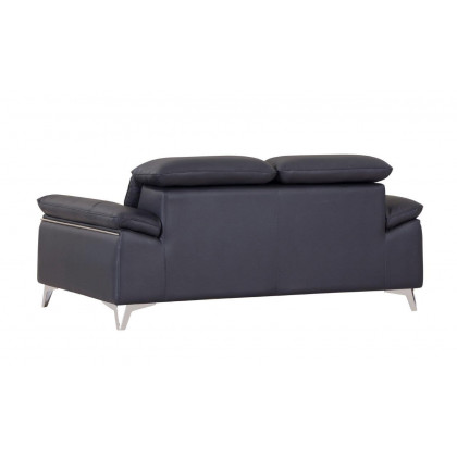 GUF 727 Sofa with Loveseat - Navy, Genuine Italian Leather