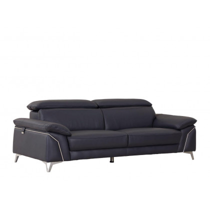 GUF 727 Sofa with Loveseat - Navy, Genuine Italian Leather
