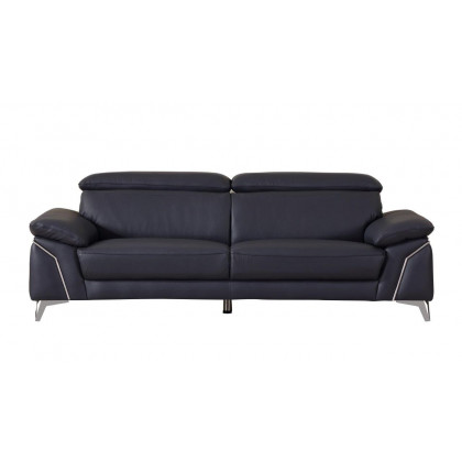 GUF 727 Sofa with Loveseat - Navy, Genuine Italian Leather