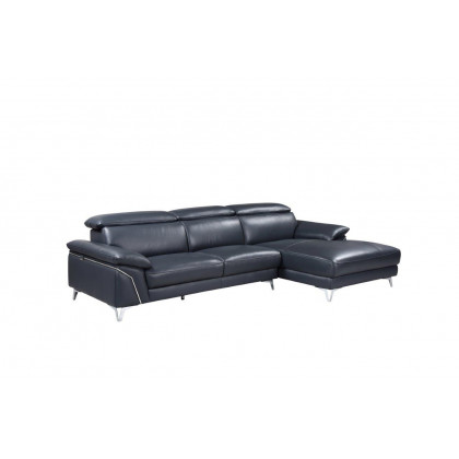 GUF 727 Sectional - Blue, Genuine Italian Leather